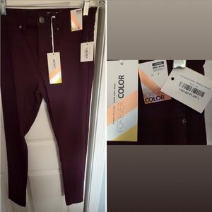 Forever Color Plum Mid-Rise Skinny Jeans